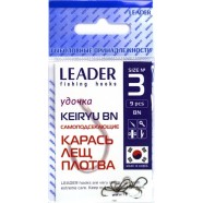 Гачки рибальські, Leader Keiryu, 9шт/уп, колір BN, №3
